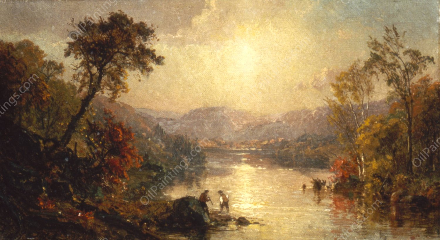 Indian Summer  by Jasper Francis Cropsey - Hand-Painted Oil Painting Reproduction