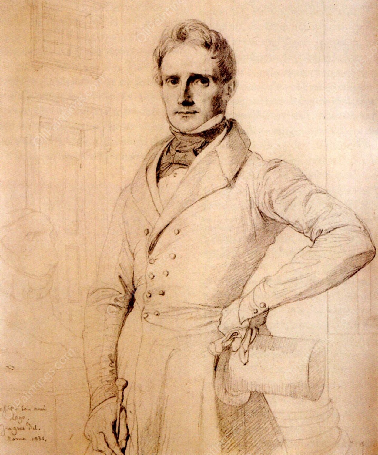 Alexis Rene Le Go by Jean-Auguste-Dominique Ingres - Hand-Painted Oil Painting Reproduction