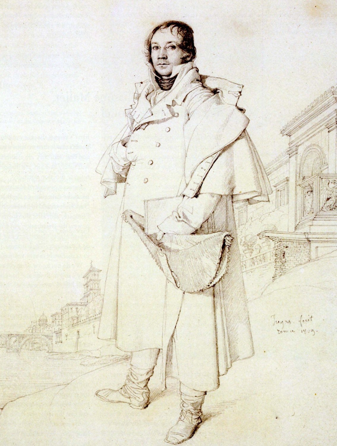 Charles Francois Mallet by Jean-Auguste-Dominique Ingres - Hand-Painted Oil Painting Reproduction