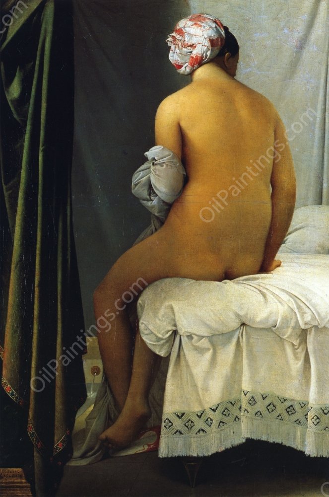 La Grande Baigneuse also known as La Baigneuse de Valpincon by Jean-Auguste-Dominique Ingres - Hand-Painted Oil Painting Reproduction