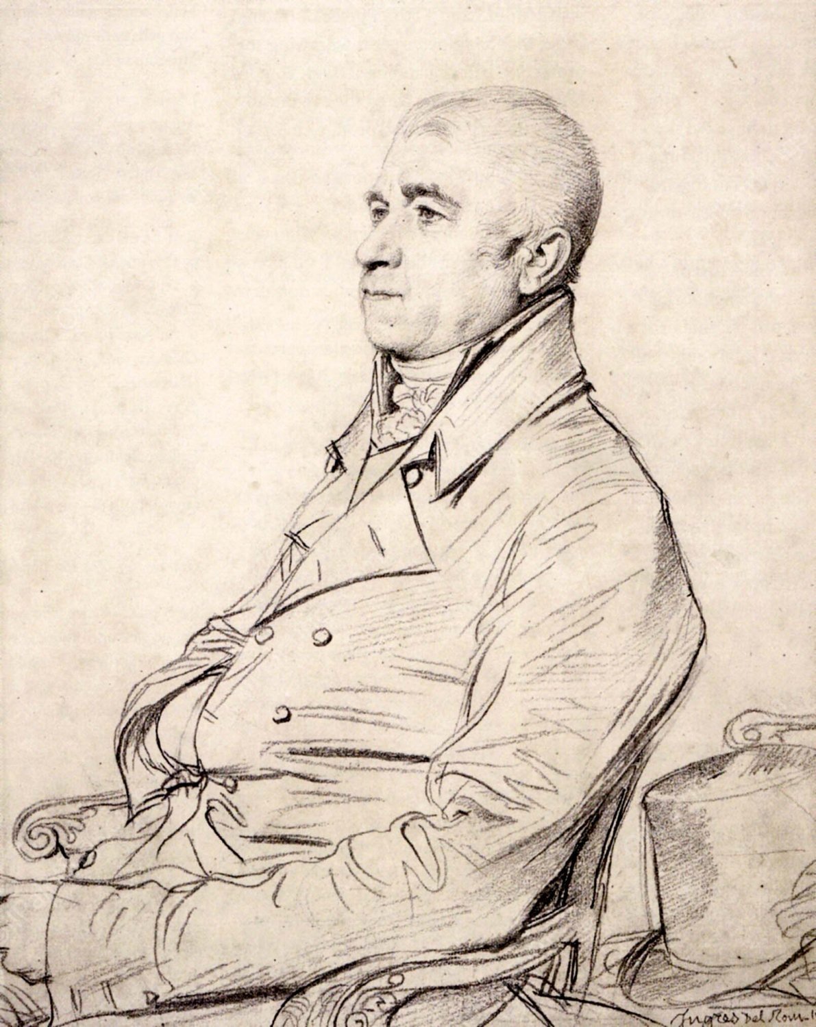 The Reverend Joseph Church by Jean-Auguste-Dominique Ingres - Hand-Painted Oil Painting Reproduction