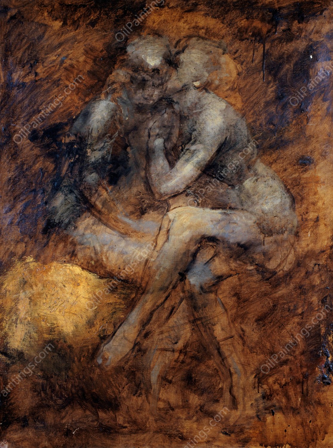 La confidence  by Jean-Baptiste Carpeaux - Hand-Painted Oil Painting Reproduction