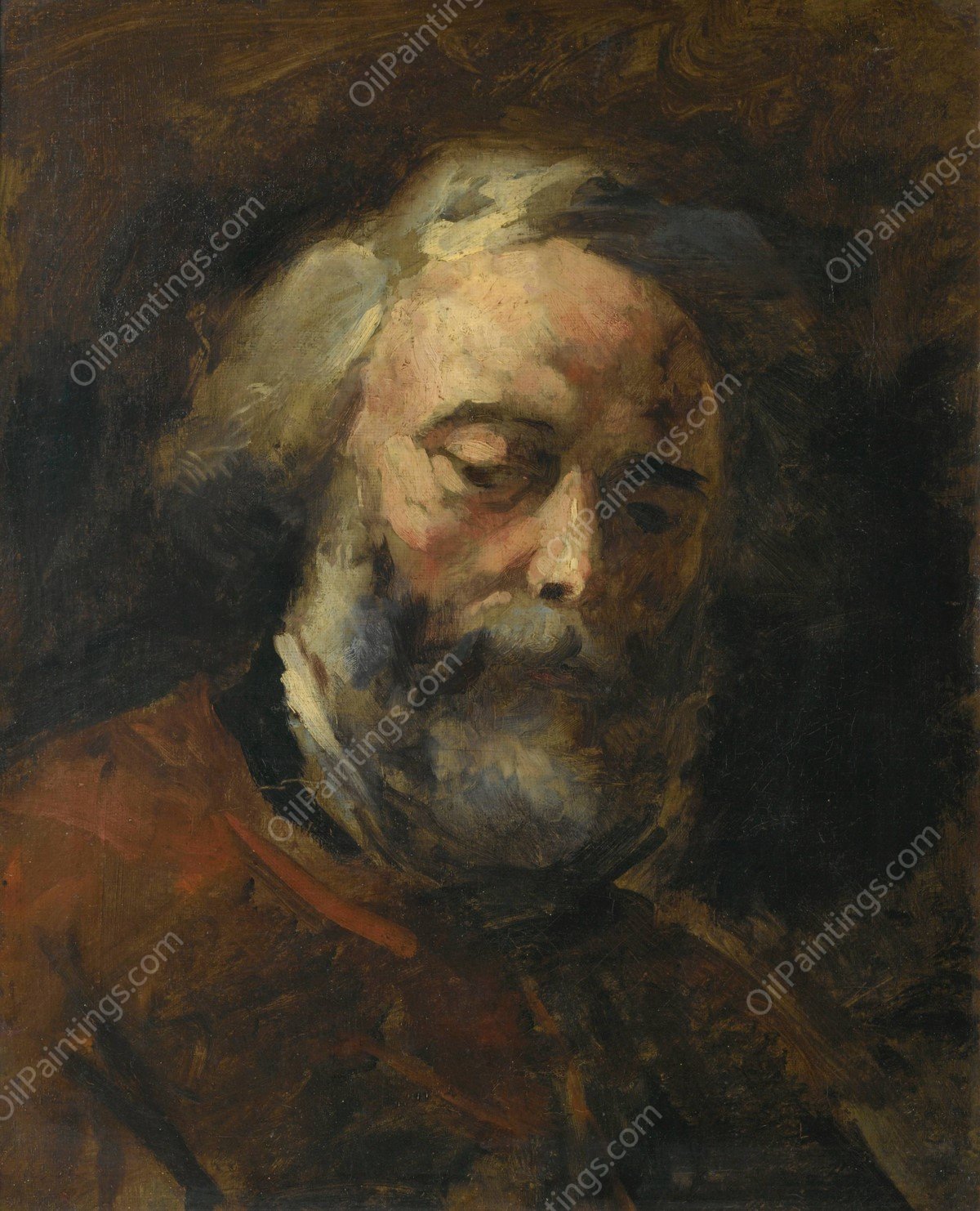 Portrait of Bruno Cherier by Jean-Baptiste Carpeaux - Hand-Painted Oil Painting Reproduction