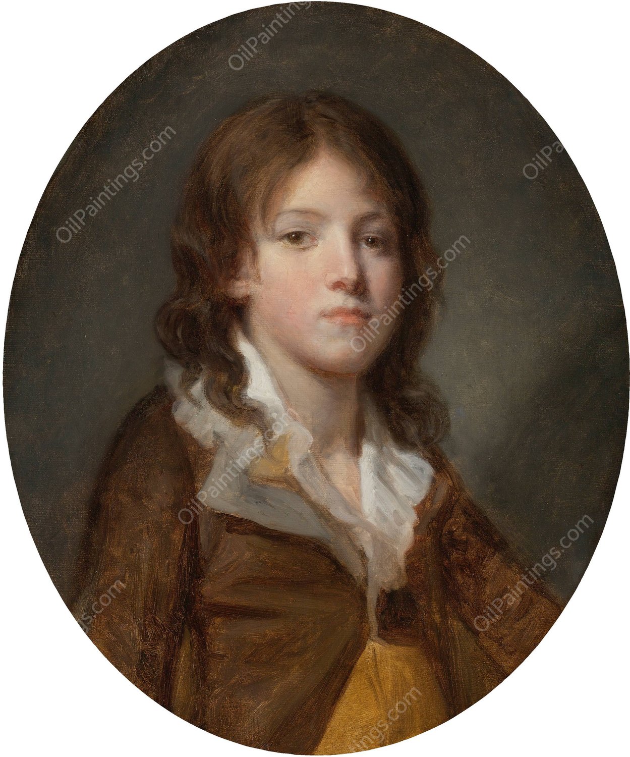 Portrait of A Boy, Sometimes Presumed To Represent Louis-Charles, Duc De Normandie, Dauphin of France by Jean-Baptiste Greuze - Hand-Painted Oil Painting Reproduction