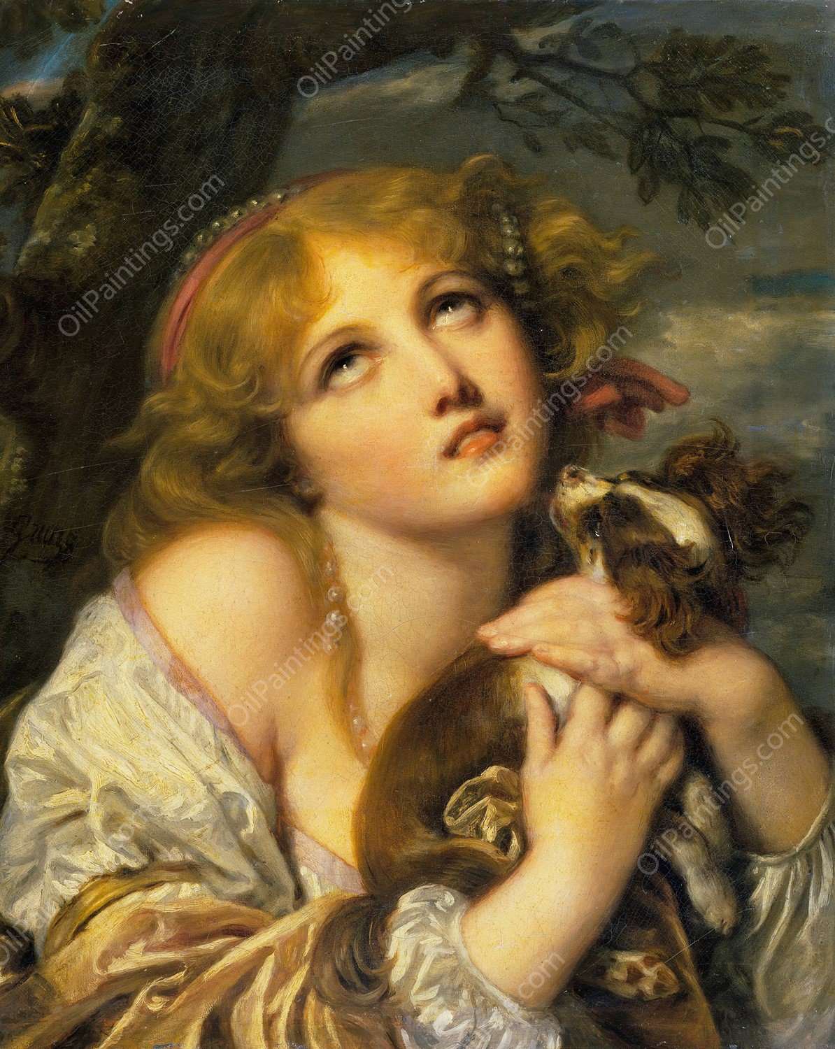 The Souvenir  by Jean-Baptiste Greuze - Hand-Painted Oil Painting Reproduction