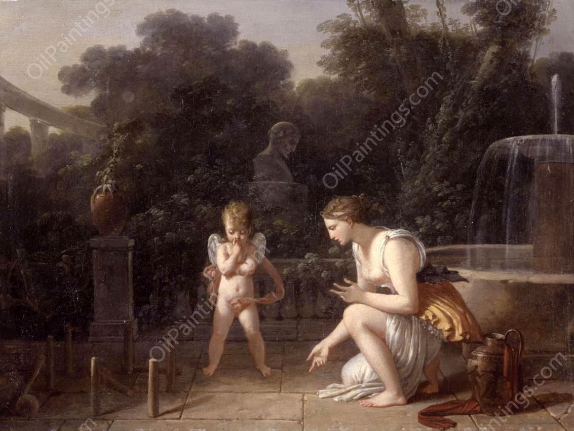 The Little Fixer Le Petit Redresseur de Quilles by Jean-Baptiste Mallet - Hand-Painted Oil Painting Reproduction