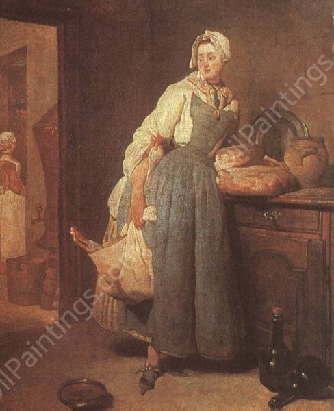 The Return from Market by Jean-Baptiste-Simeon Chardin - Hand-Painted Oil Painting Reproduction