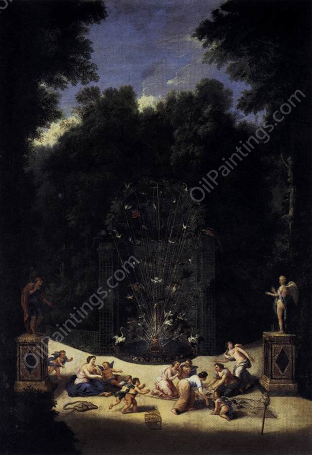 Entrance to the Maze by Jean Cotelle - Hand-Painted Oil Painting Reproduction