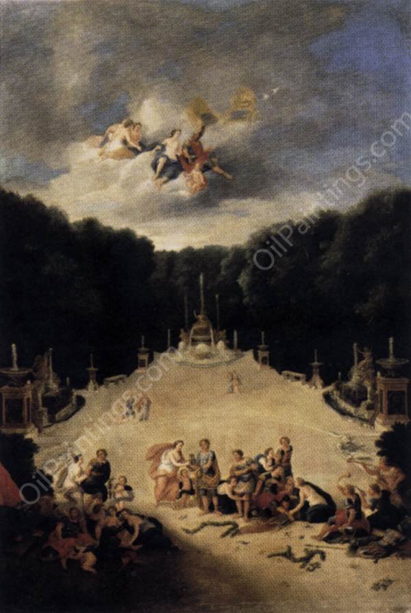 View of the Arch of Triumph Grove by Jean Cotelle - Hand-Painted Oil Painting Reproduction
