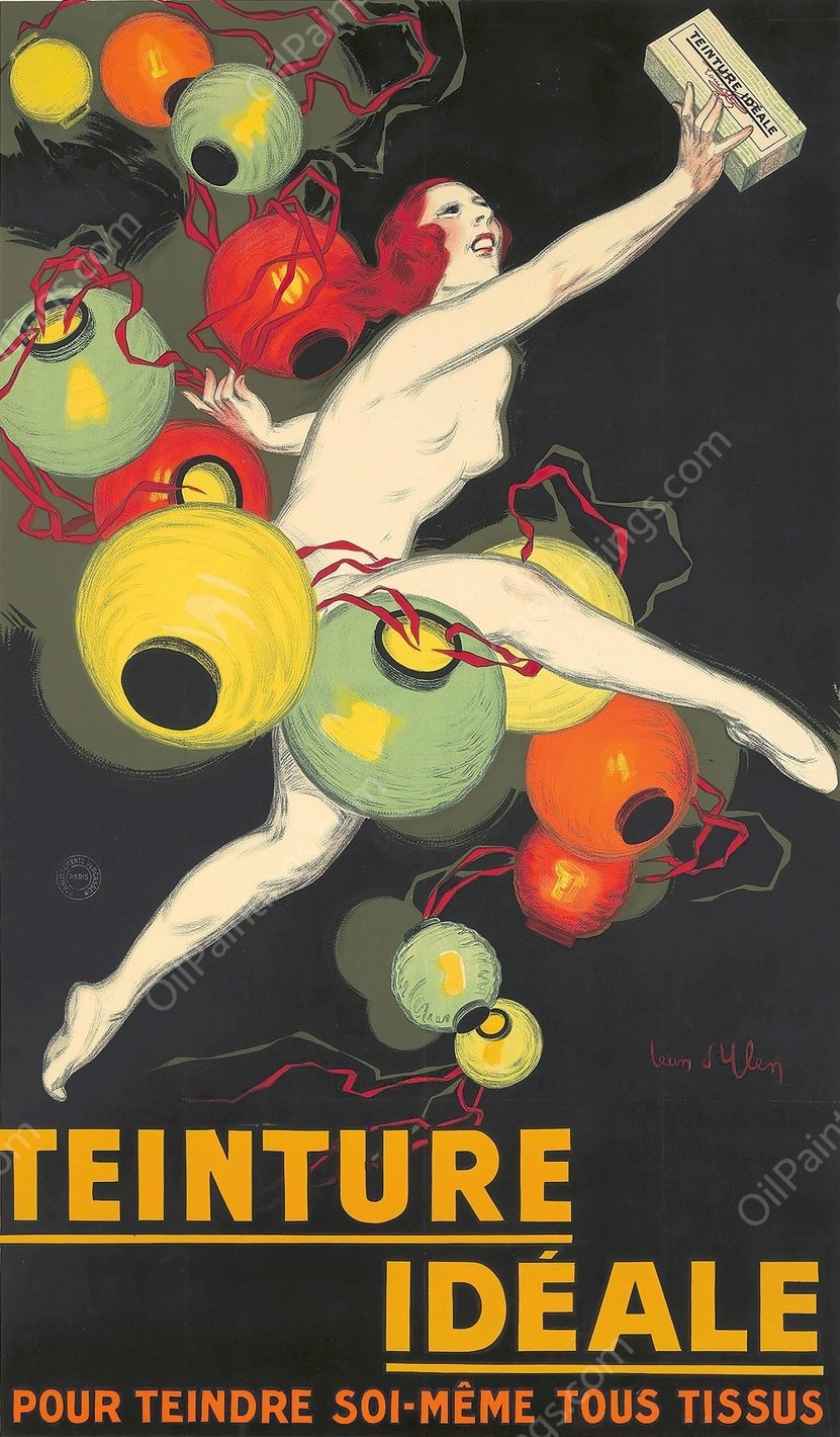 Teinture Ideale  by Jean D'Ylen - Hand-Painted Oil Painting Reproduction