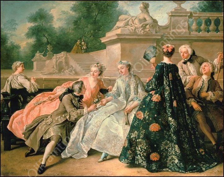 Declaration of Love by Jean Francois De Troy - Hand-Painted Oil Painting Reproduction