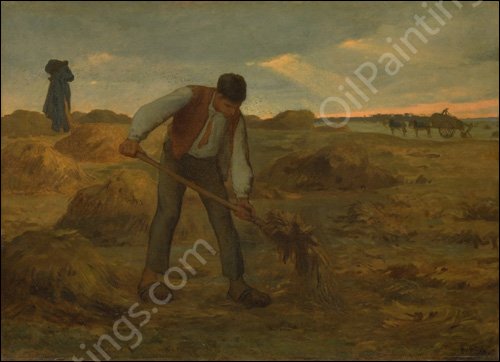 Peasand Spreading Manure by Jean-Francois Millet - Hand-Painted Oil Painting Reproduction