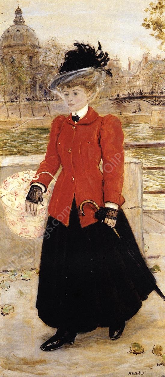 L'Apprentie by Jean-Francois Raffaelli - Hand-Painted Oil Painting Reproduction