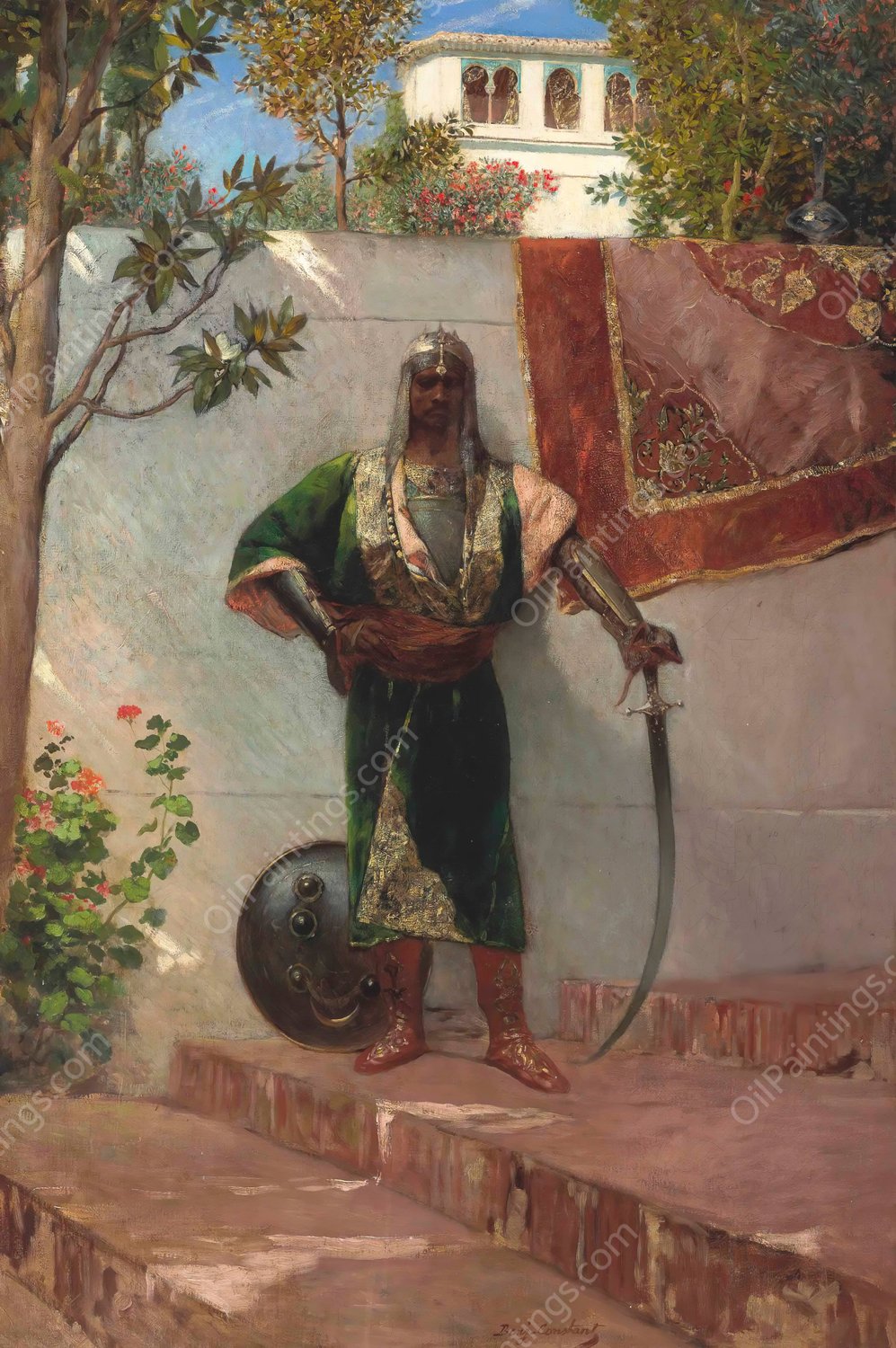 A Janissary by Jean-Joseph-Benjamin Constant - Hand-Painted Oil Painting Reproduction