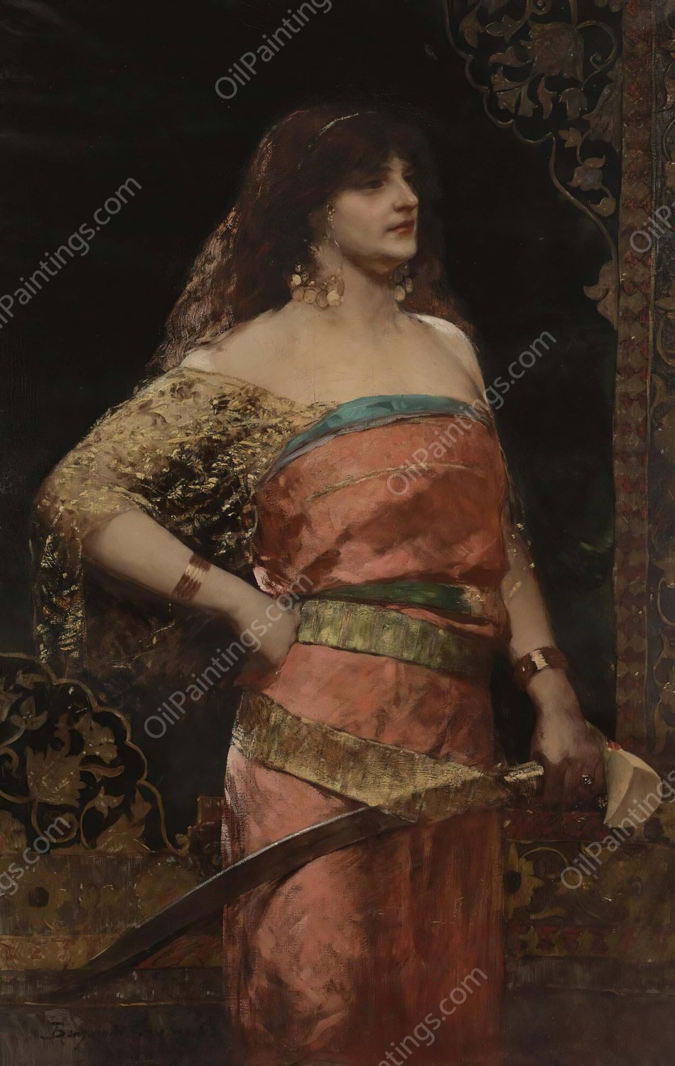Judith by Jean-Joseph-Benjamin Constant - Hand-Painted Oil Painting Reproduction