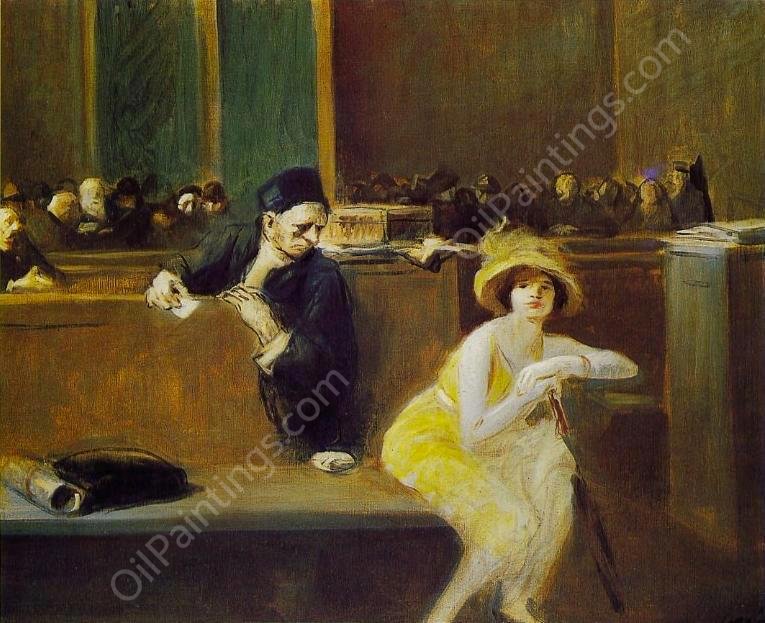 Scne de Tribunal by Jean-Louis Forain - Hand-Painted Oil Painting Reproduction