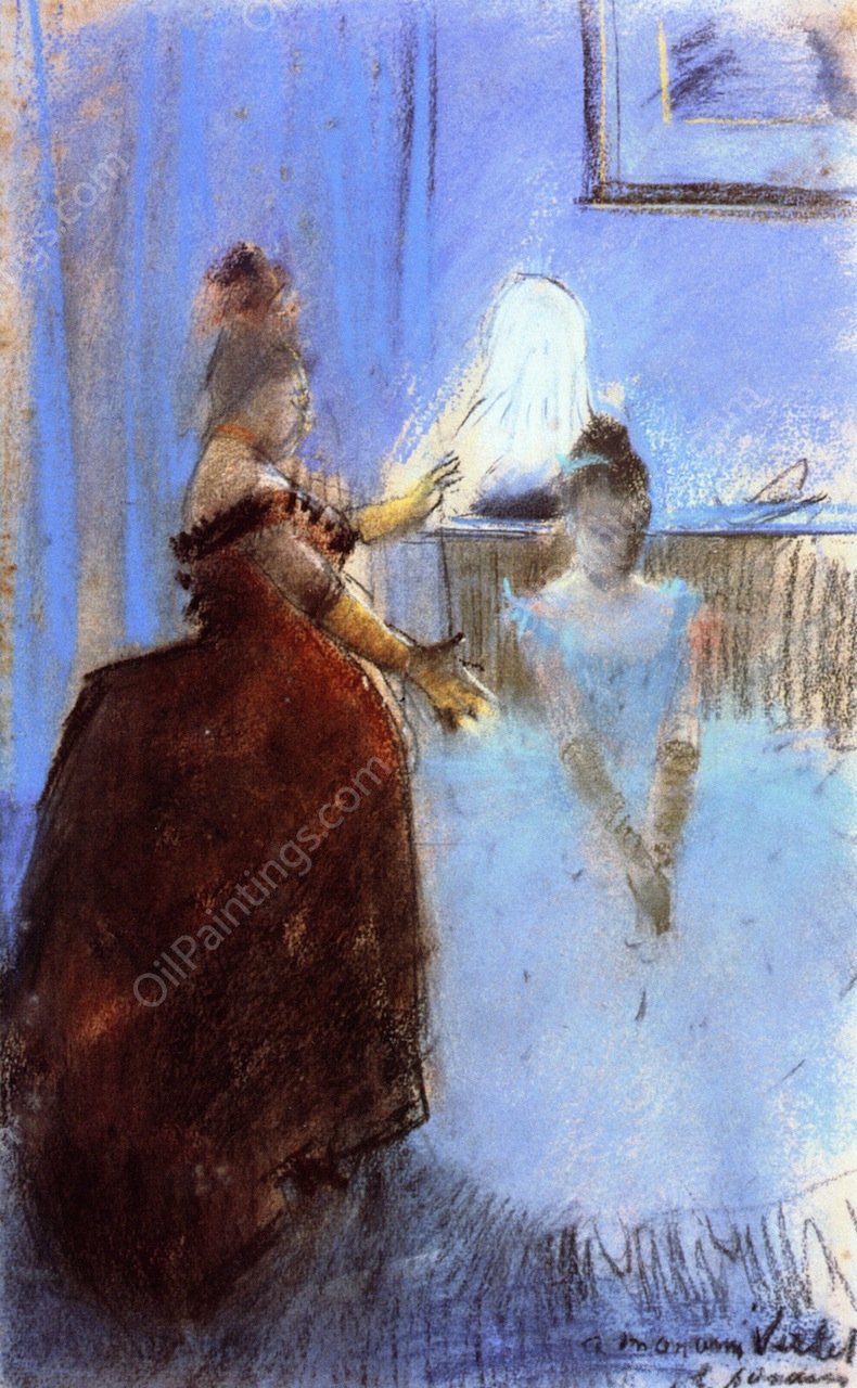 The Debutante by Jean-Louis Forain - Hand-Painted Oil Painting Reproduction