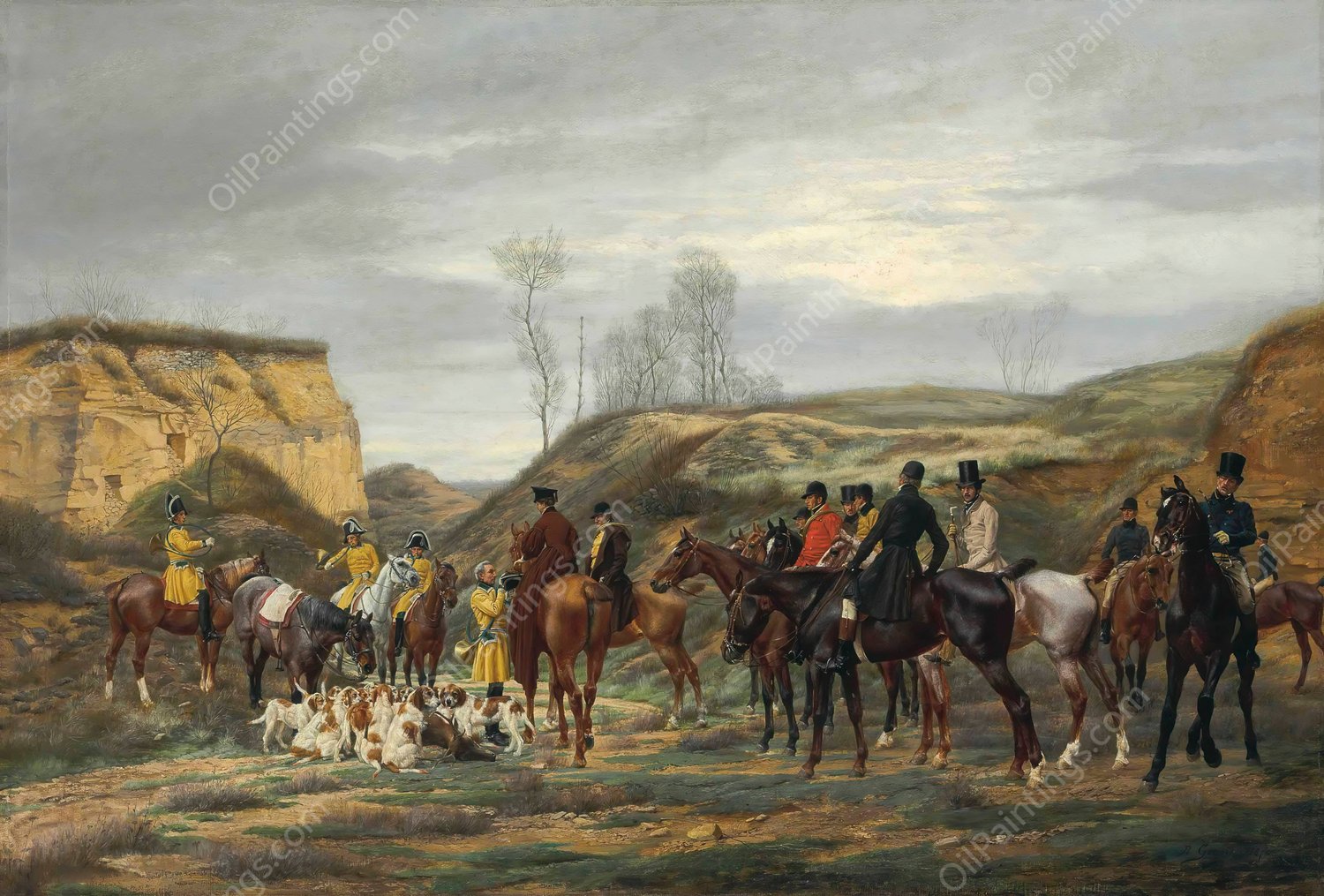 Les honneurs du pied  by Jean Richard Goubie - Hand-Painted Oil Painting Reproduction