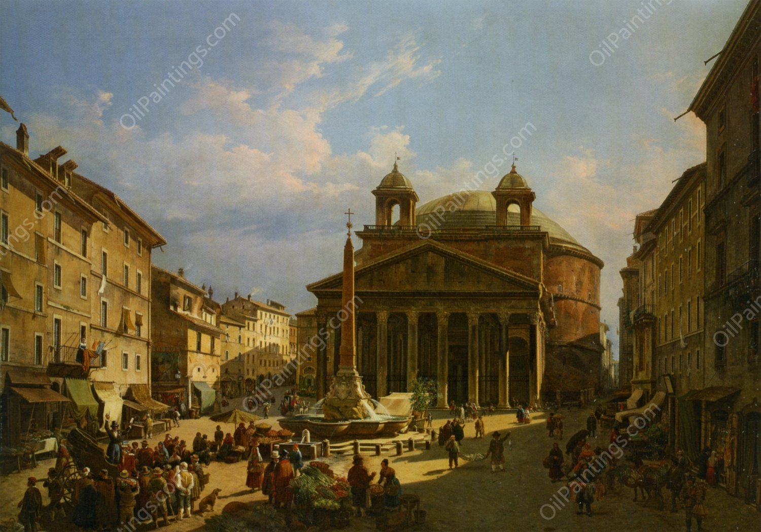 The Pantheon - Rome by Jean Victor Louis Faure - Hand-Painted Oil Painting Reproduction