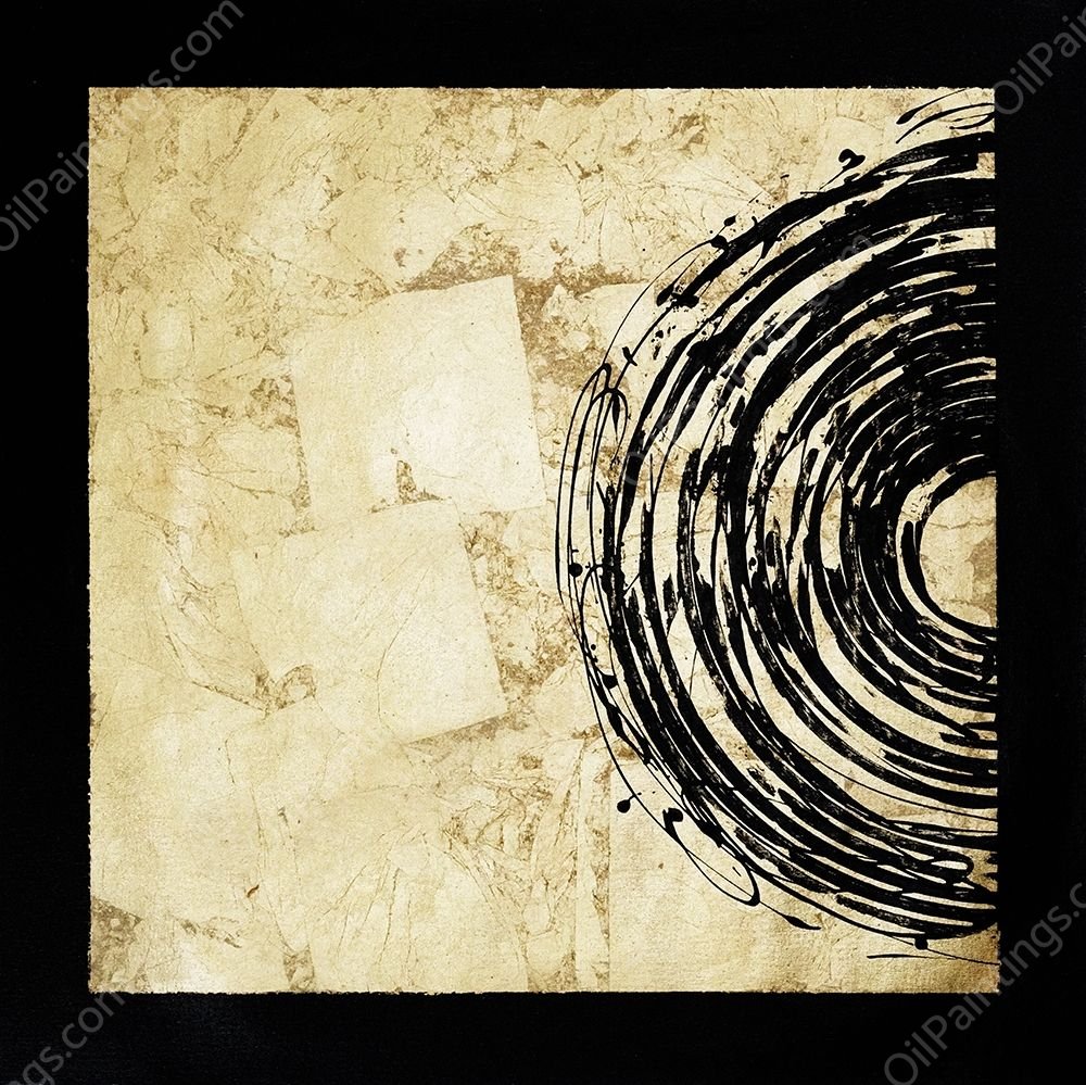 Gold Eclipse I by Jenna Guthrie - Hand-Painted Oil Painting Reproduction