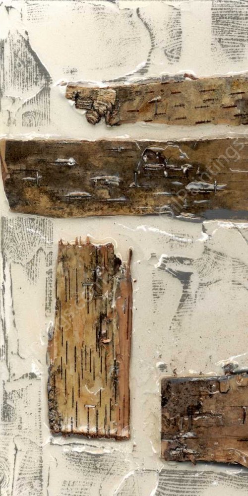 Birch Bark Abstract I by Jennifer Goldberger - Hand-Painted Oil Painting Reproduction