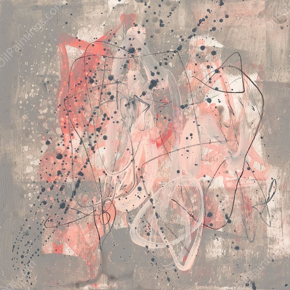 Blush Kinesis I by Jennifer Goldberger - Hand-Painted Oil Painting Reproduction