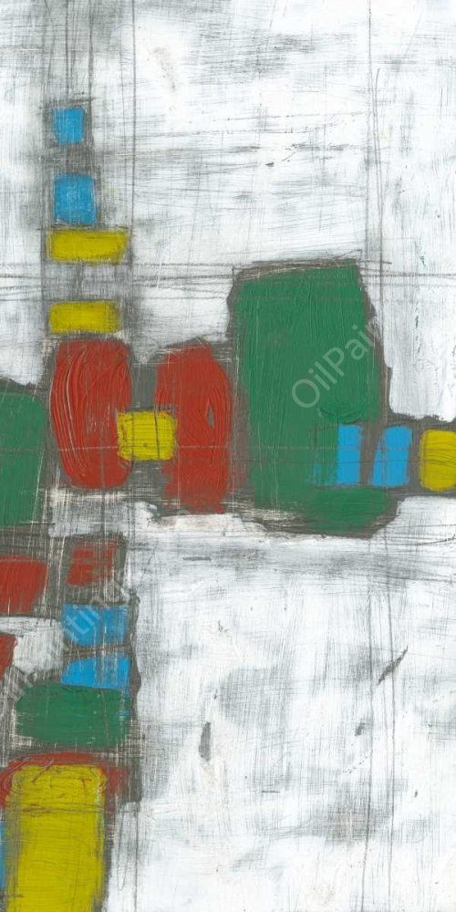Building Blocks II by Jennifer Goldberger - Hand-Painted Oil Painting Reproduction