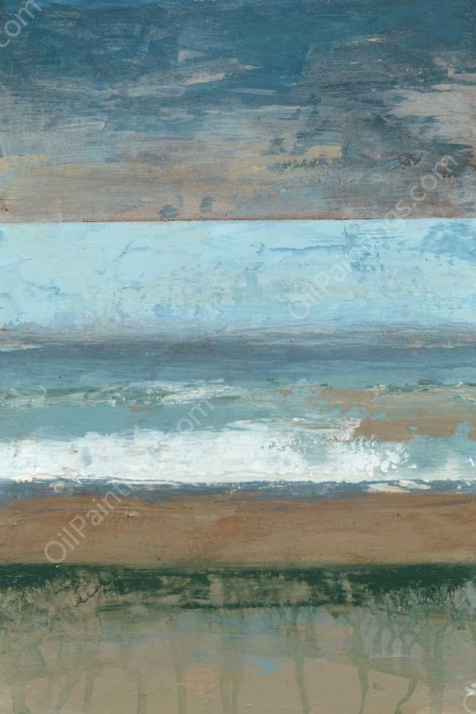 Coastal Abstract I by Jennifer Goldberger - Hand-Painted Oil Painting Reproduction