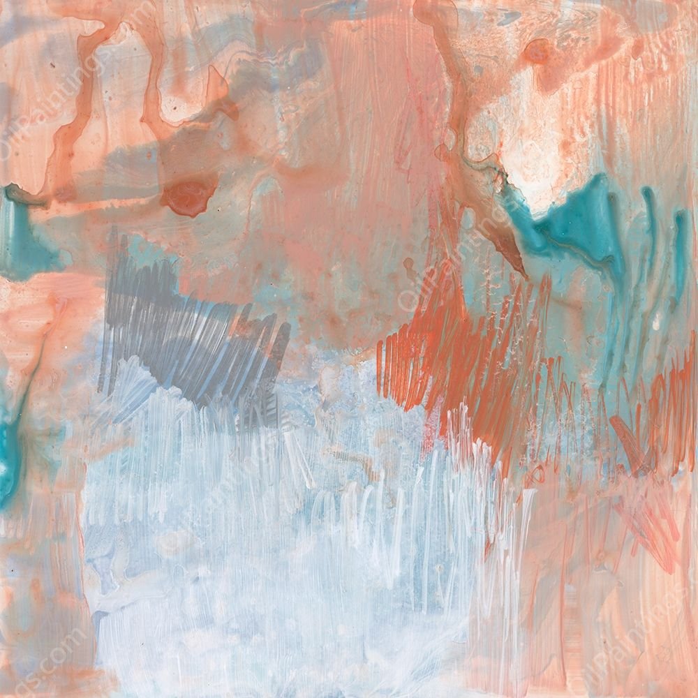 Coral Escape I by Jennifer Goldberger - Hand-Painted Oil Painting Reproduction