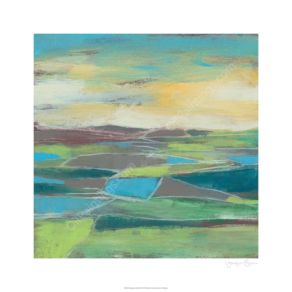 Fragmented Field II by Jennifer Goldberger - Hand-Painted Oil Painting Reproduction