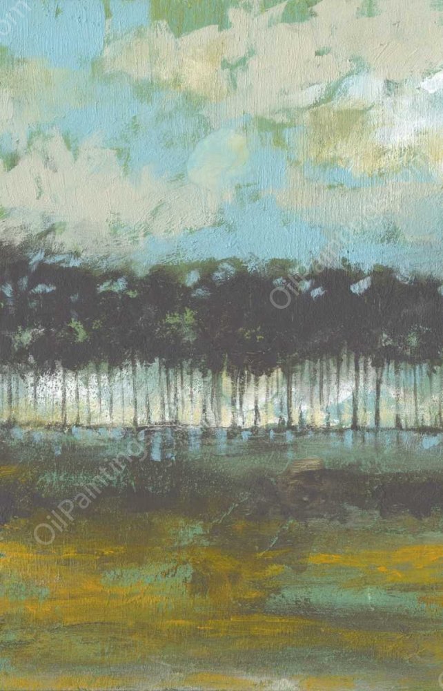 Golden Field I by Jennifer Goldberger - Hand-Painted Oil Painting Reproduction