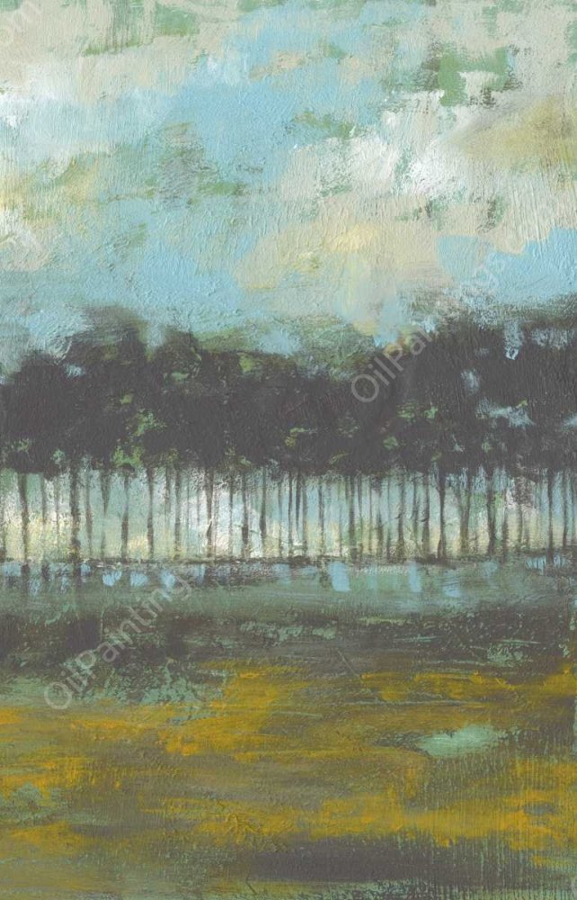 Golden Field II by Jennifer Goldberger - Hand-Painted Oil Painting Reproduction