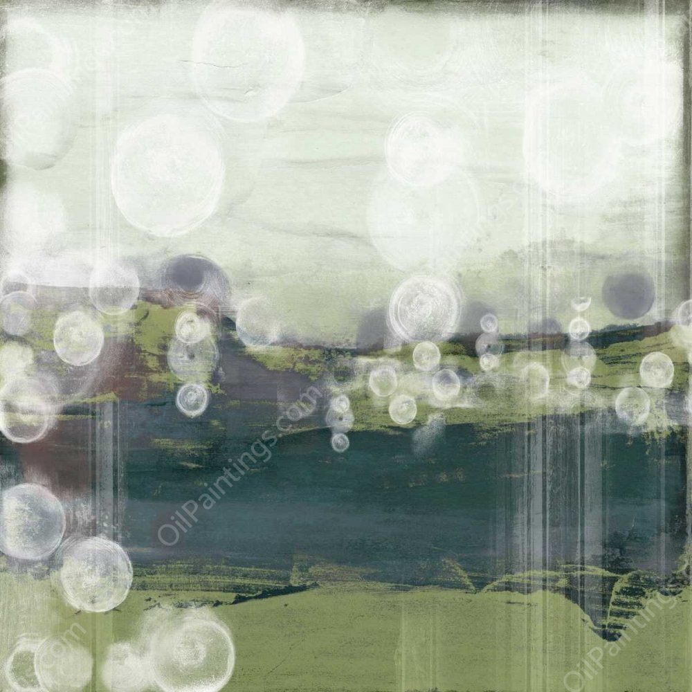 Horizon Spheres II by Jennifer Goldberger - Hand-Painted Oil Painting Reproduction