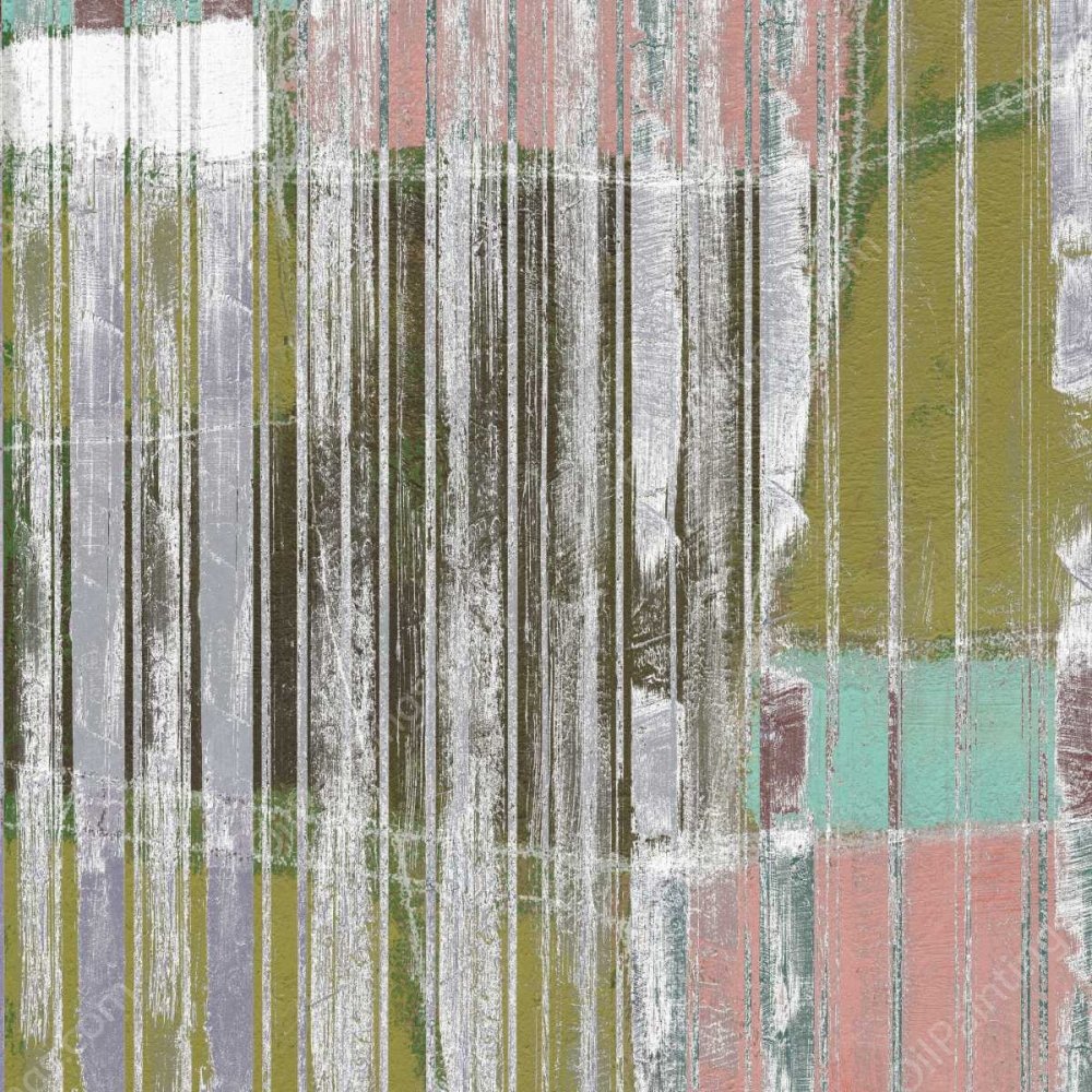 Linear Mix III by Jennifer Goldberger - Hand-Painted Oil Painting Reproduction