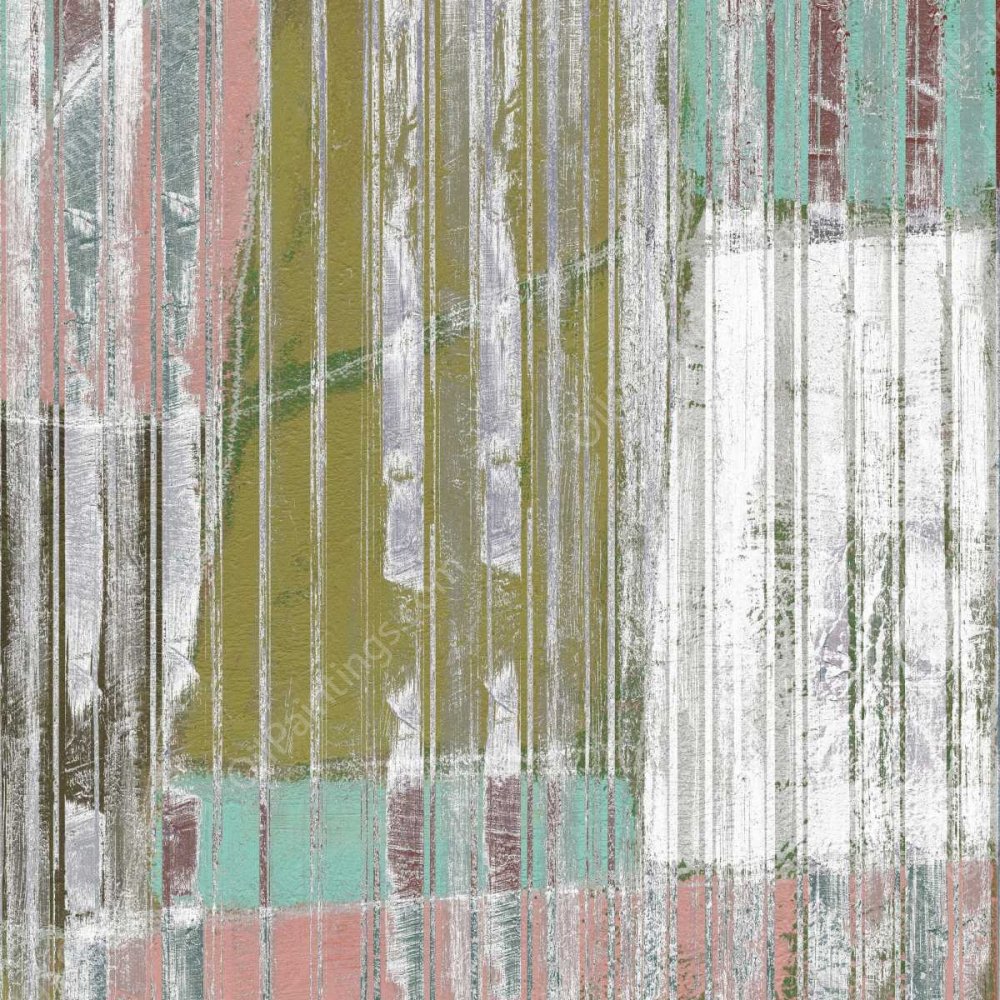 Linear Mix IV by Jennifer Goldberger - Hand-Painted Oil Painting Reproduction