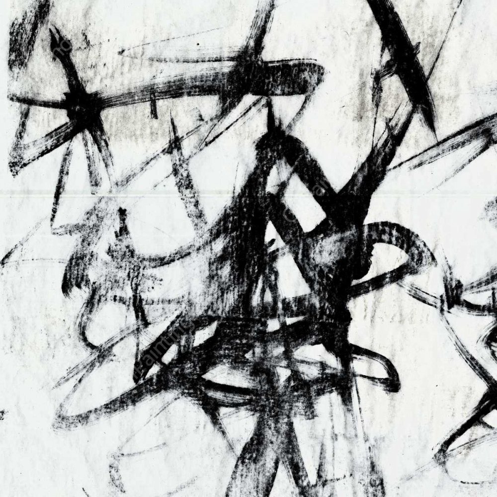 Monotype Scribble I by Jennifer Goldberger - Hand-Painted Oil Painting Reproduction