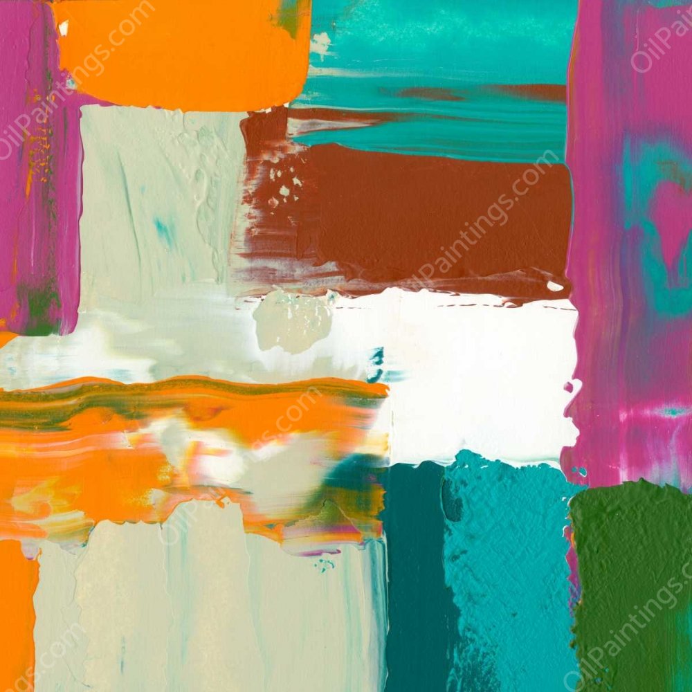 Neon City III by Jennifer Goldberger - Hand-Painted Oil Painting Reproduction