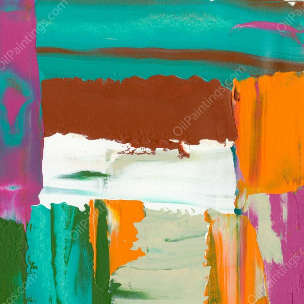 Neon City IV by Jennifer Goldberger - Hand-Painted Oil Painting Reproduction