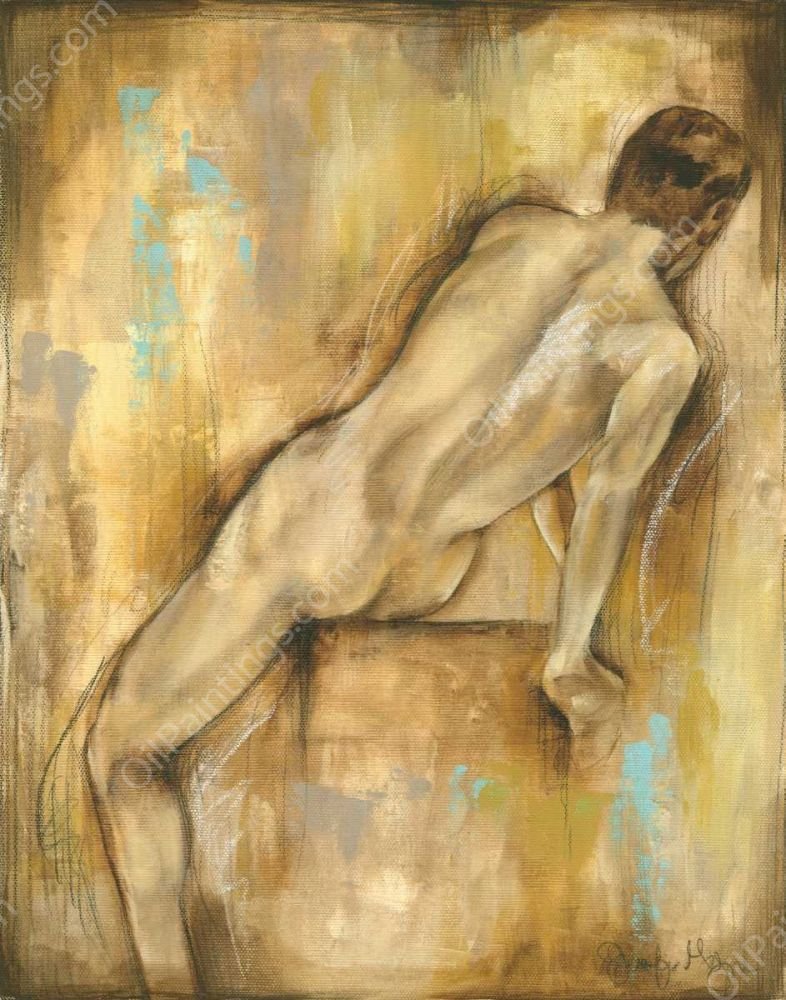 Nude Gesture I (U) by Jennifer Goldberger - Hand-Painted Oil Painting Reproduction