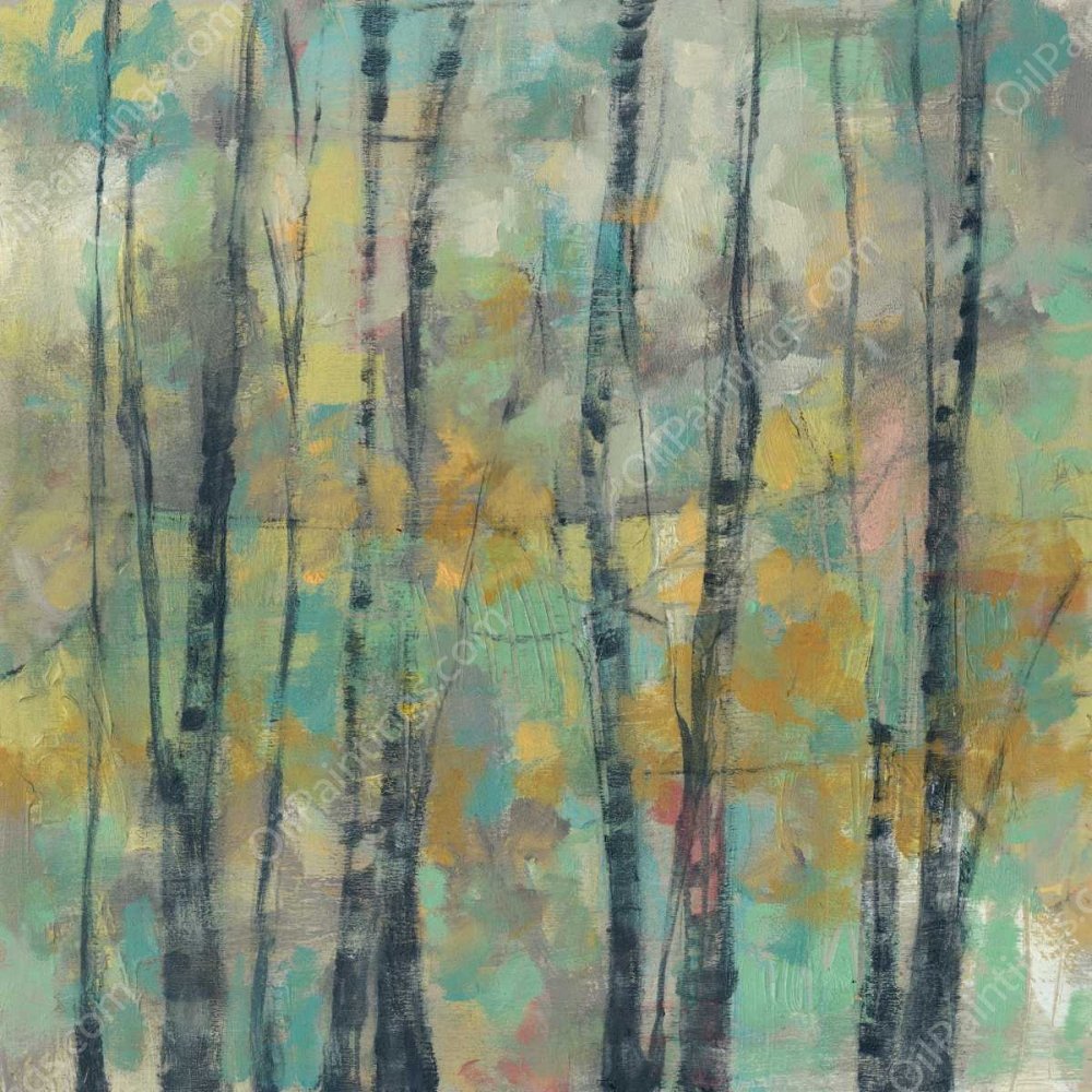 Pastel Arbor II by Jennifer Goldberger - Hand-Painted Oil Painting Reproduction