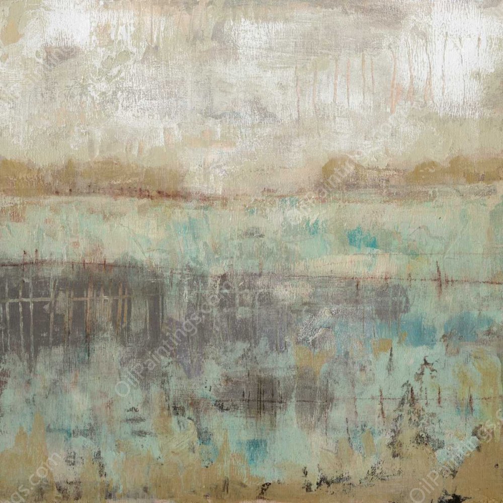 Pastels and Rust I by Jennifer Goldberger - Hand-Painted Oil Painting Reproduction