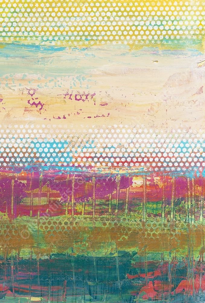 Pixel Plane II by Jennifer Goldberger - Hand-Painted Oil Painting Reproduction