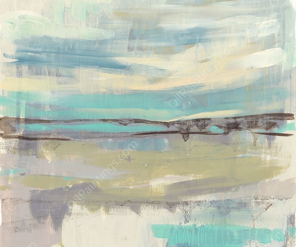 Planes of Blue I by Jennifer Goldberger - Hand-Painted Oil Painting Reproduction