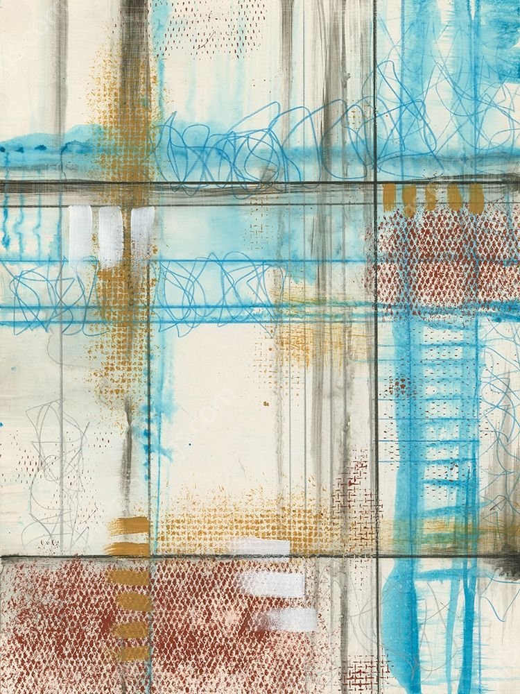 Primary Lineage V by Jennifer Goldberger - Hand-Painted Oil Painting Reproduction