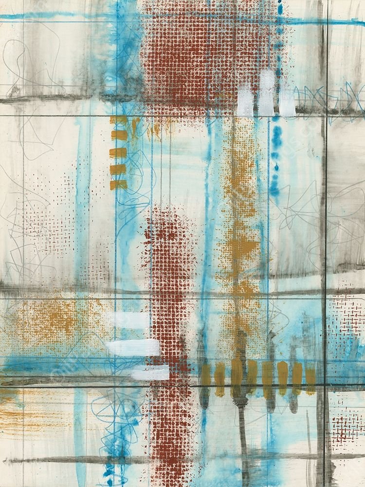 Primary Lineage VI by Jennifer Goldberger - Hand-Painted Oil Painting Reproduction