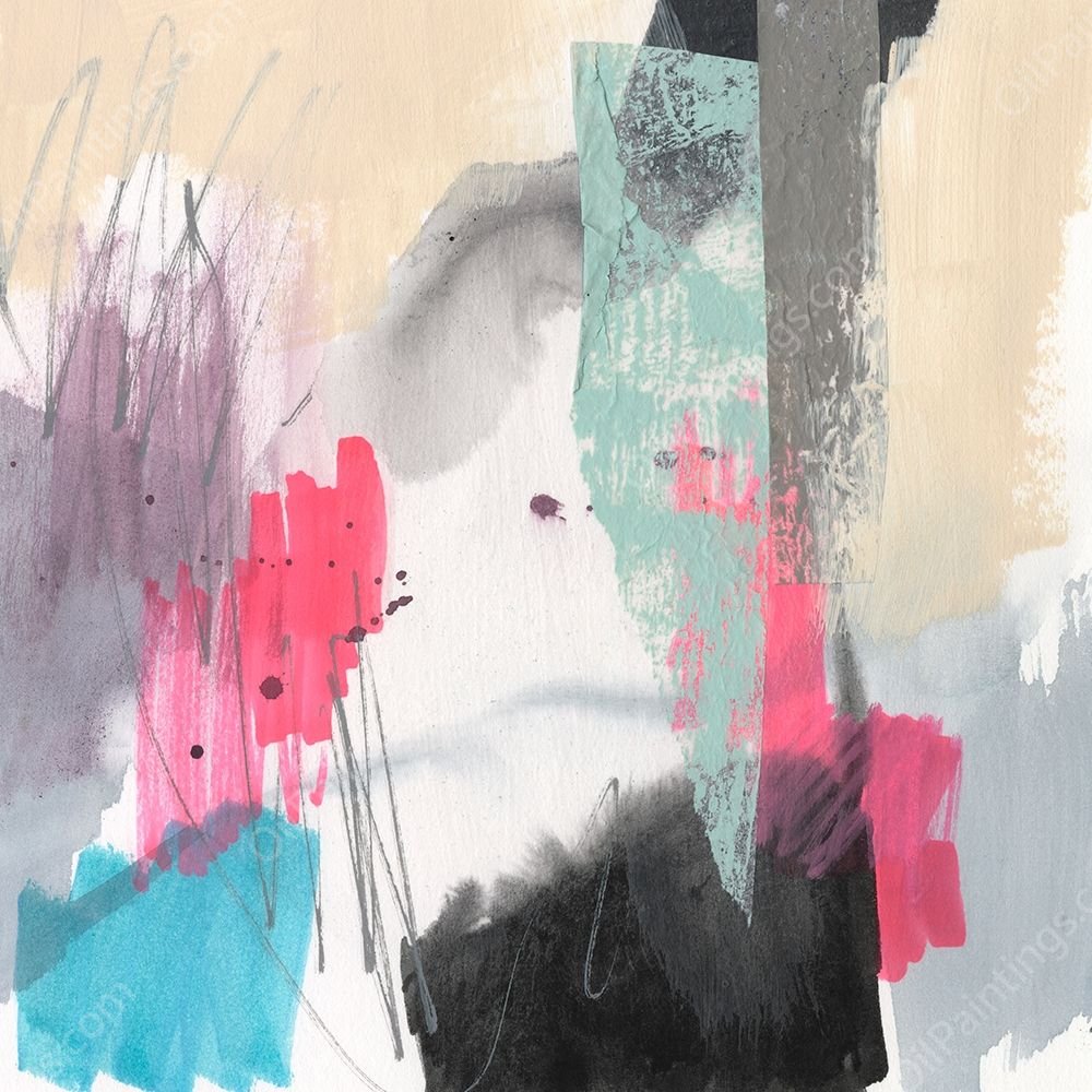 Punk Rock Collage II by Jennifer Goldberger - Hand-Painted Oil Painting Reproduction