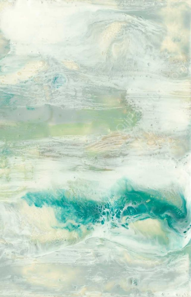 Serene Seafoam I by Jennifer Goldberger - Hand-Painted Oil Painting Reproduction