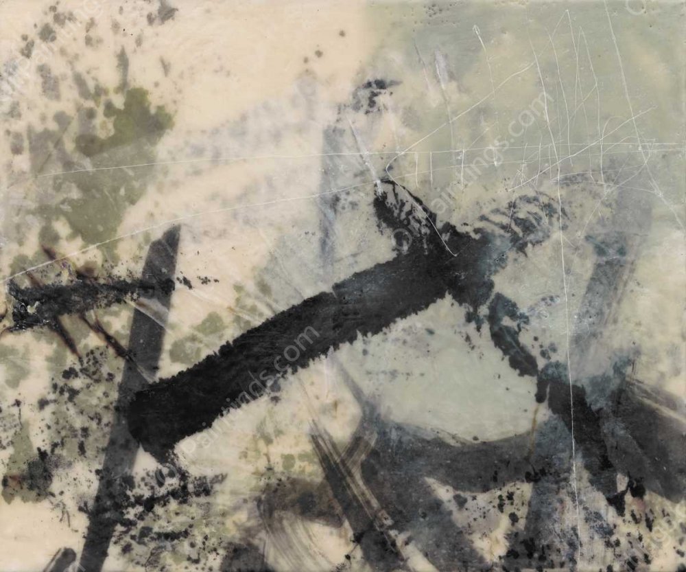 Sumi-e and Wax II by Jennifer Goldberger - Hand-Painted Oil Painting Reproduction