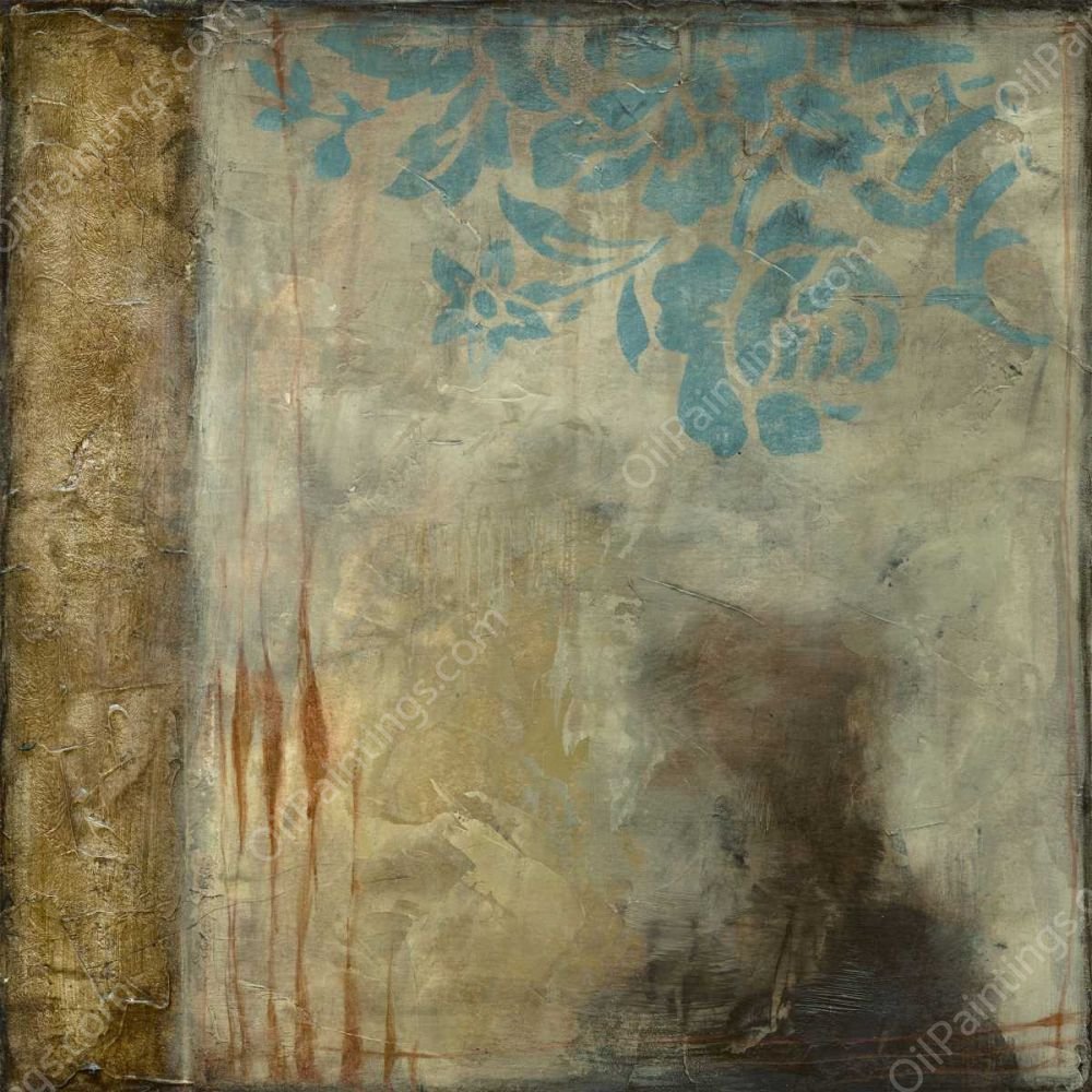 Teal Patina IV (ST) by Jennifer Goldberger - Hand-Painted Oil Painting Reproduction