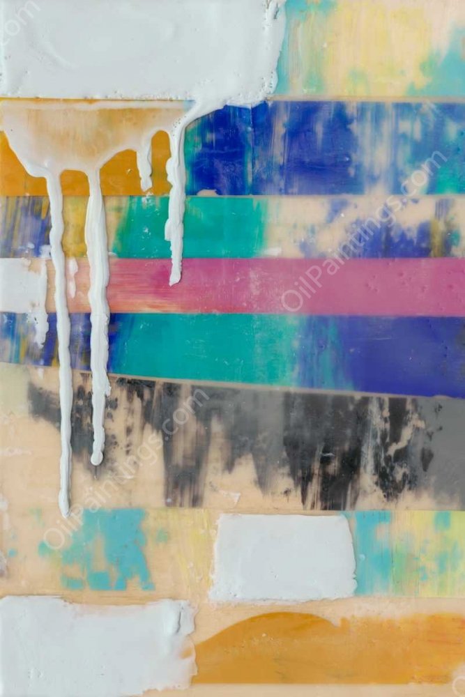 Vibrant Layers I by Jennifer Goldberger - Hand-Painted Oil Painting Reproduction